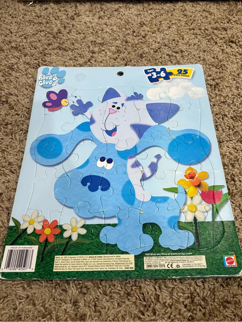 2001 Blues Clues 25-Piece Kids Puzzle